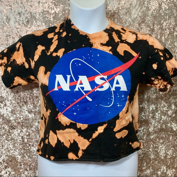 NASA Cropped Custom Bleach Tee - Picture 1 of 4